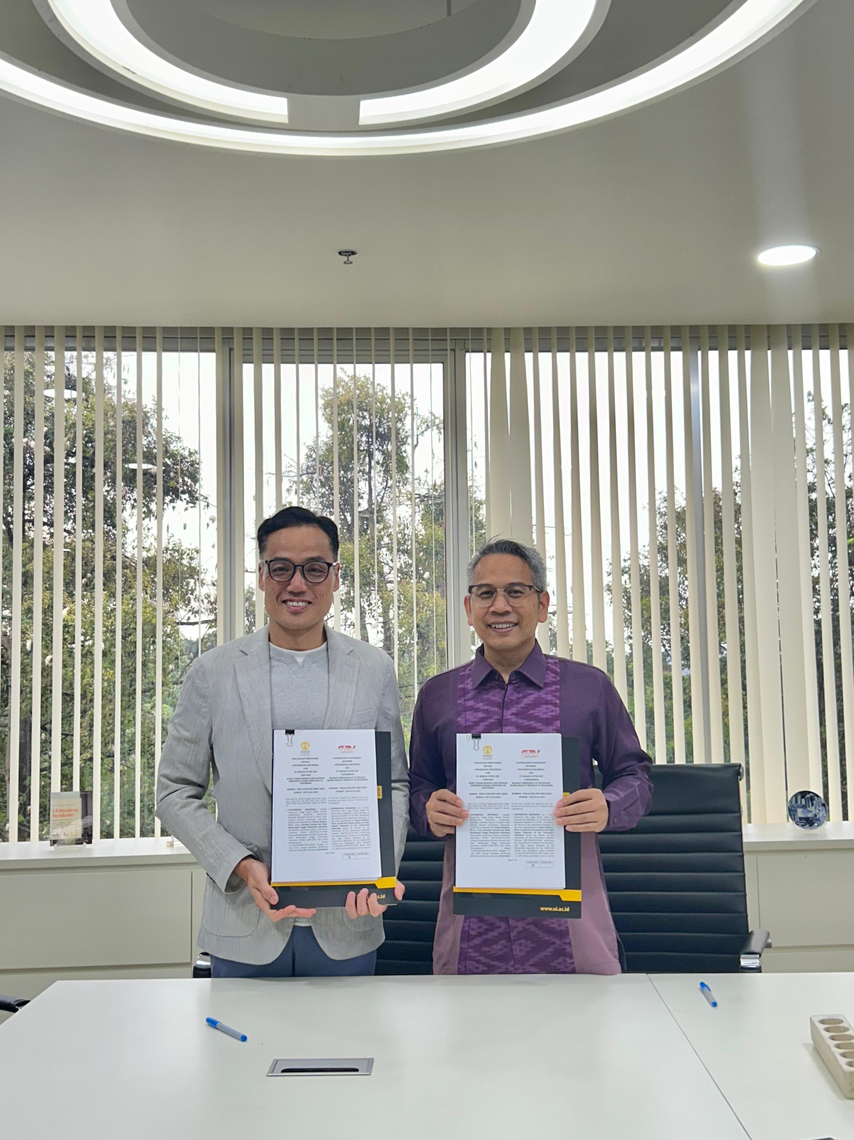 UI Dan PT Merah Putih Gev Tandatangani Kerja Sama Tentang Market Research Of Hydrogel-Based Beauty Product In Indonesia