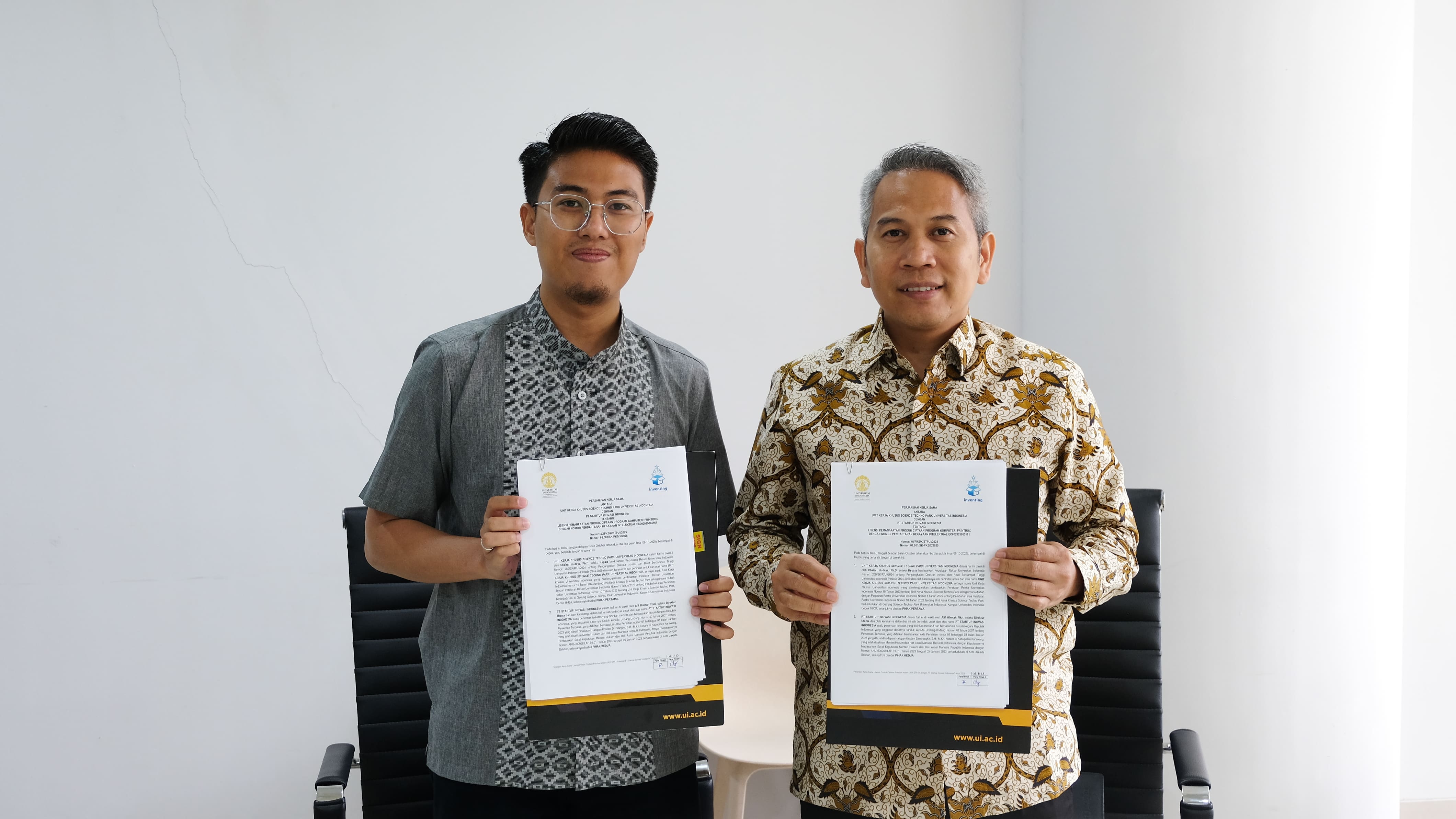 UI Tandatangani Kerja Sama Lisensi Printbox dengan PT Startup Inovasi Indonesia